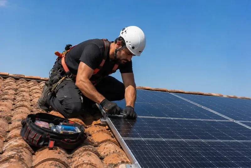 Maintenance et monitoring de panneaux solaires à Saucats